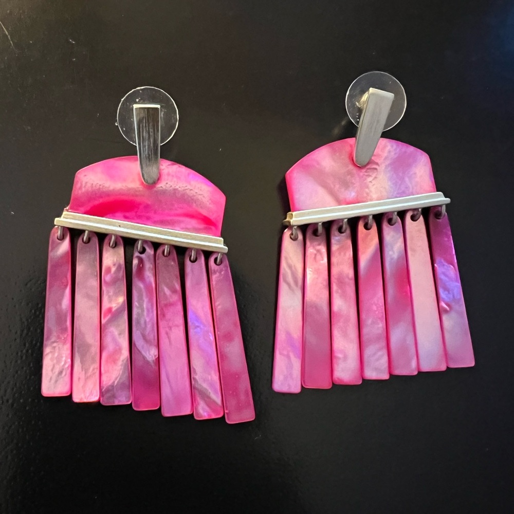 Kendra Scott Beachy Vacation Pink & Gold Tassel Earring